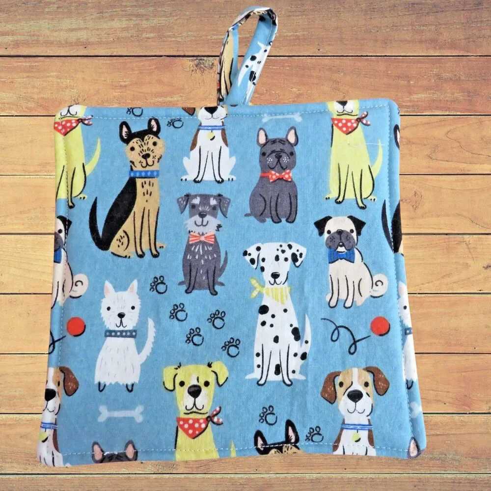 Handmade Potholder, Dogs